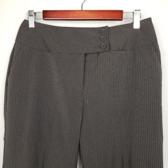 Investments brown pinstripe dress pants size 6 - Picture 3 of 10